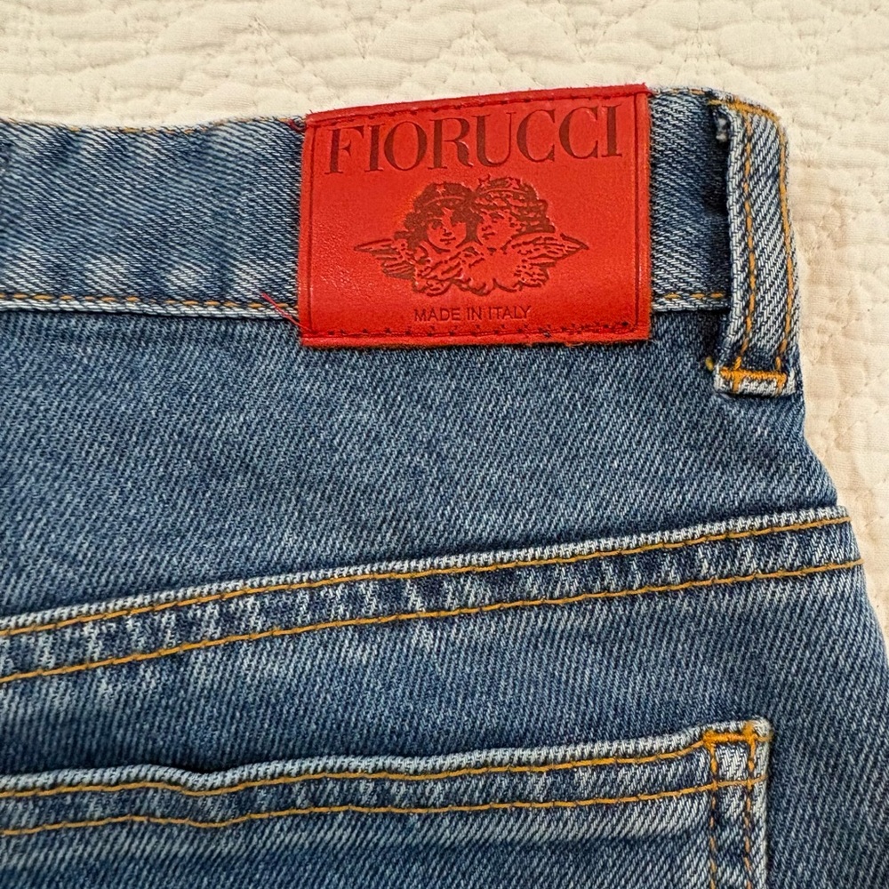 Fiorucci Denim Jeans with Vibrant Red Patch, women’s
